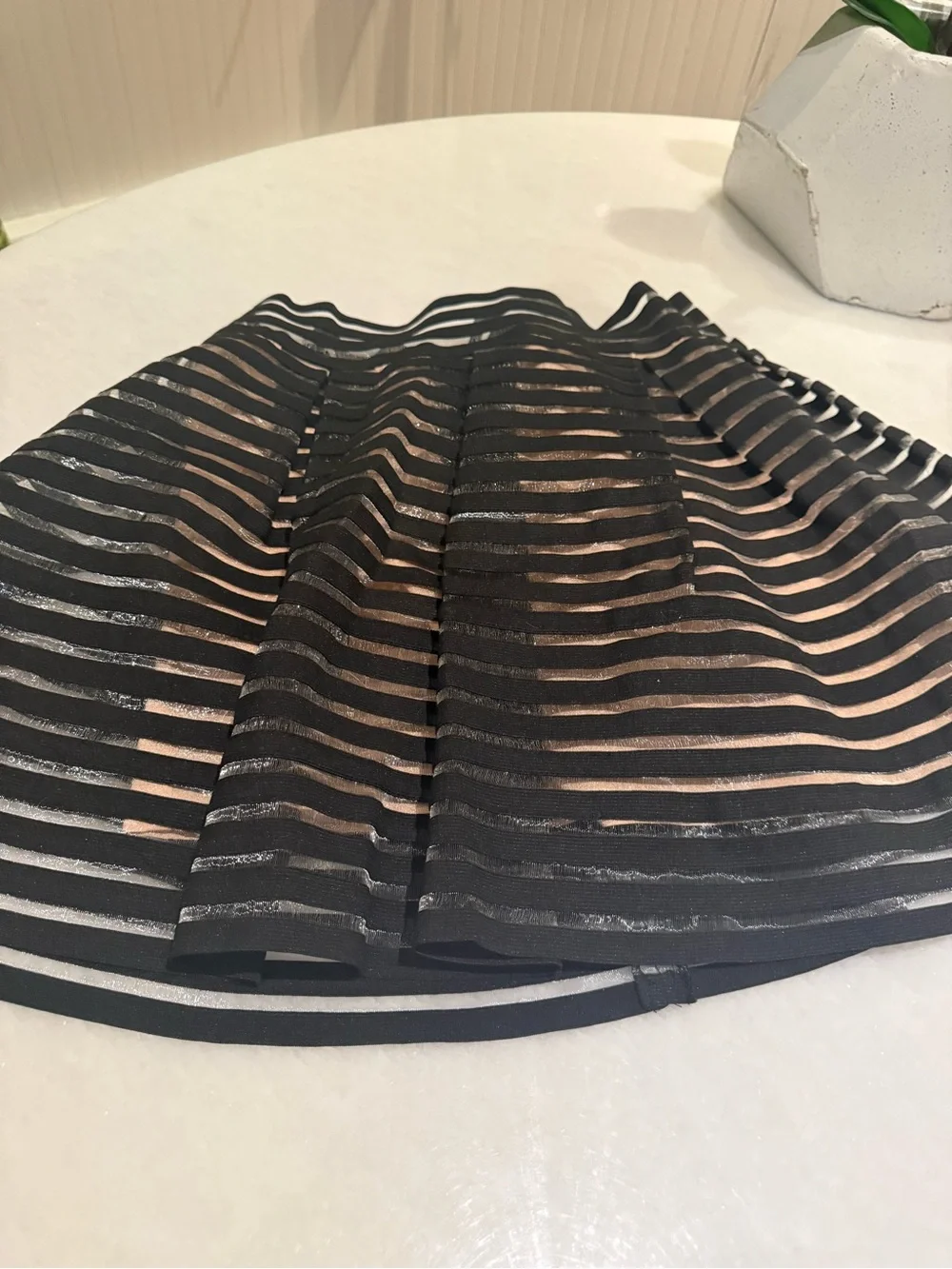 Forever 21 Fit and Flare Horizontal stripe mini Skirt